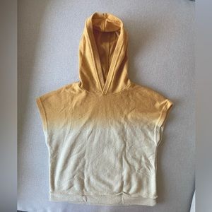 Zara Structured Hooded Dip Dye Shirt Yellow Size 2-3T